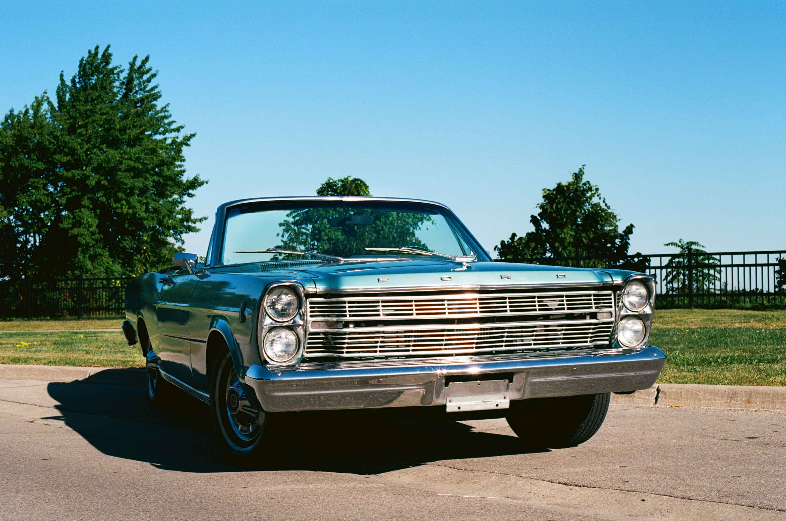 Baby Blue Ford Galaxie 500 Convertable